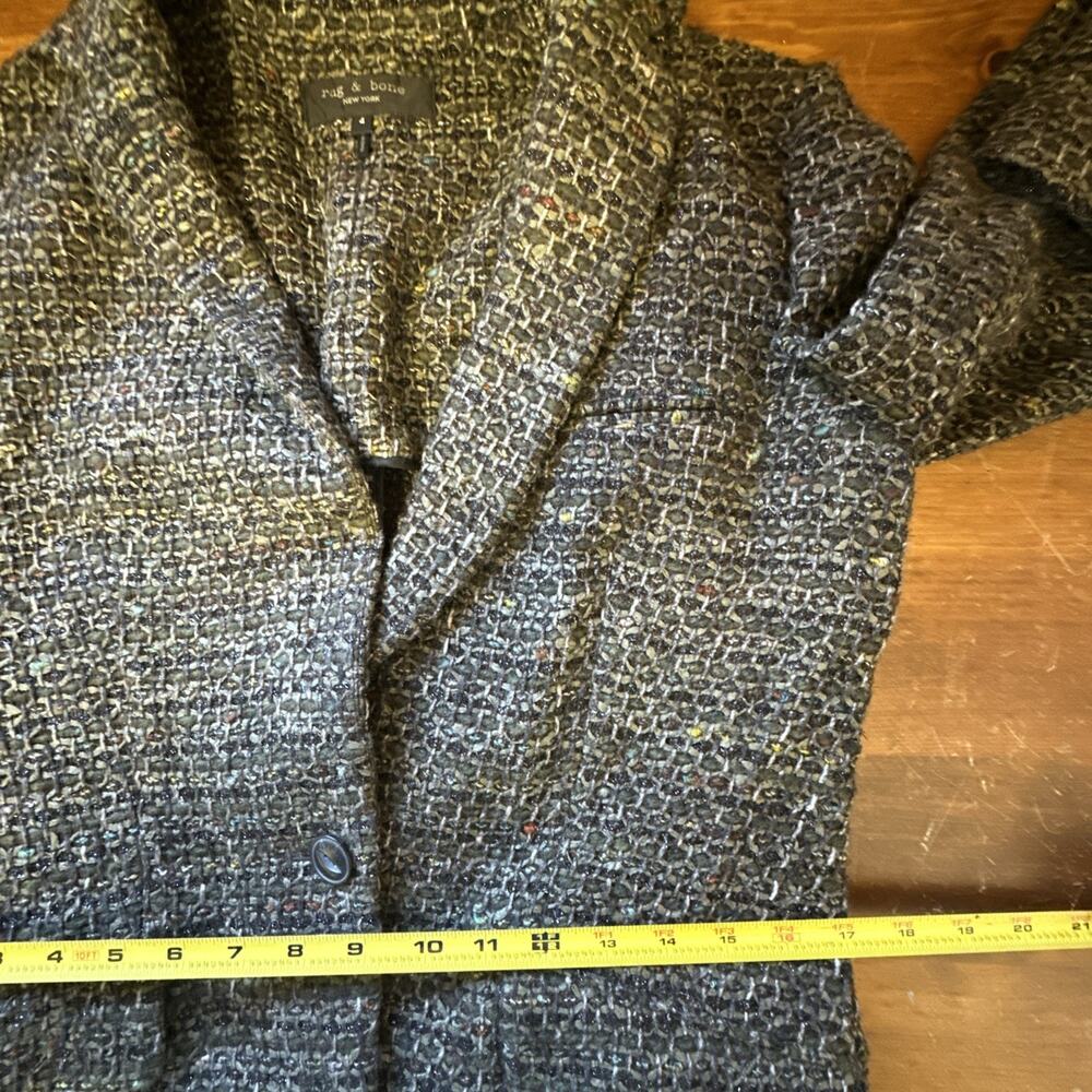 RAG & BONE Sz 4 MARGOT LINTON WOOL BOYFRIEND BLAZER JACKET Pockets Classic EUC - Picture 13 of 15